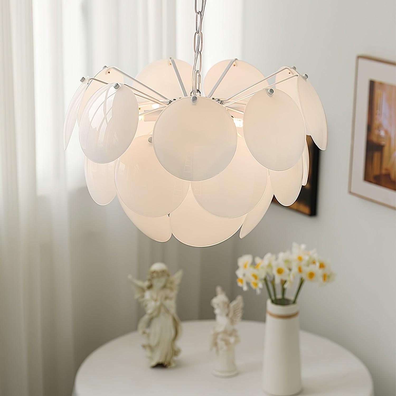 Luxury Fashion Luminous Petal Glass Chandelier M54
