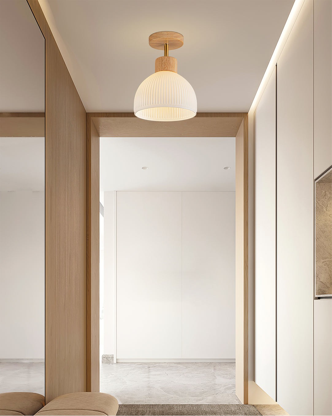 Nordic Wood Style LED Ceiling Lamp M177