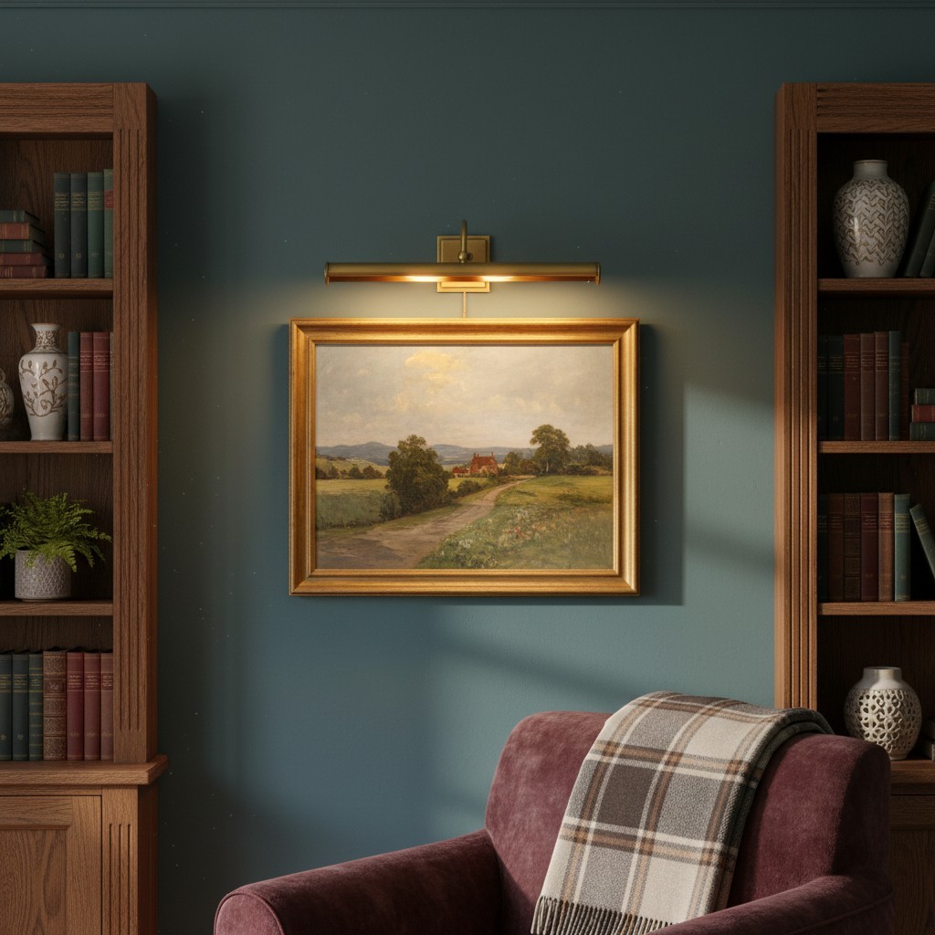 Aurix Picture Light Sconce with Adjustable Metal Frame for Artwork and Gallery Spaces T595