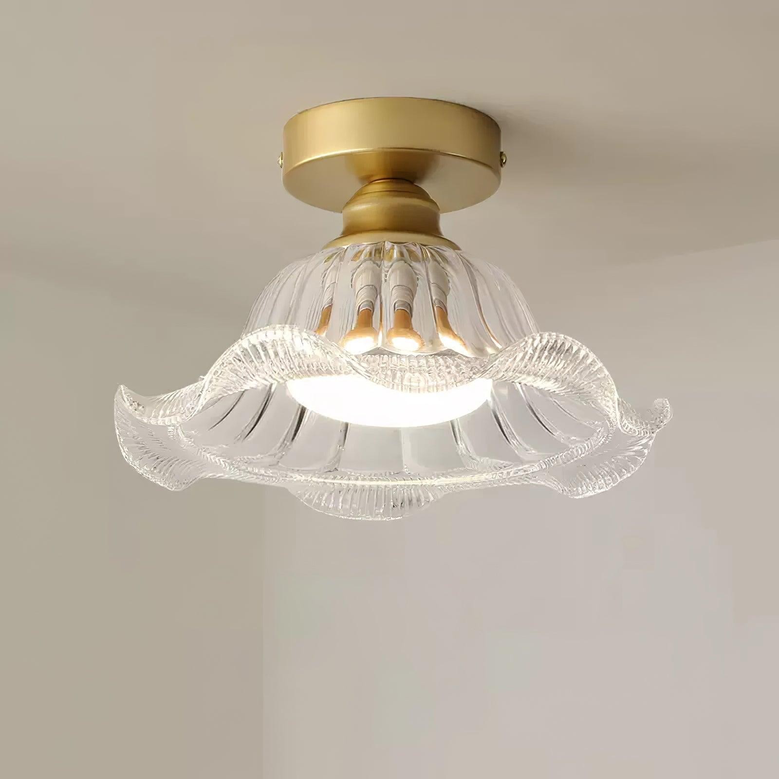Vintage Glass Flower Ceiling Light M332