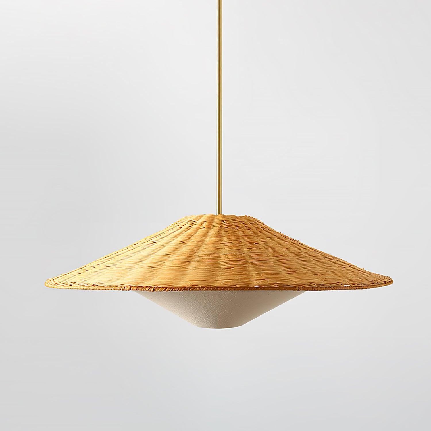 Rattan Hat Pendant Light Suitable For Living Room M29