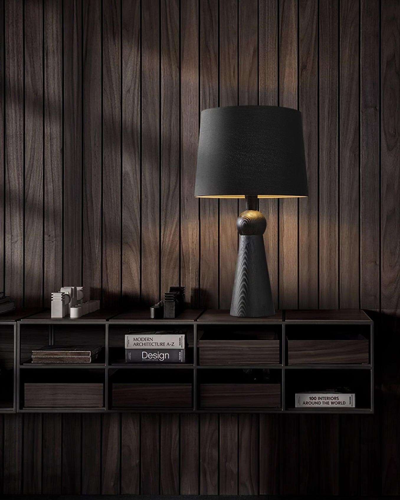 Nordic Retro Solid Wood Fabric Table Lamp M87