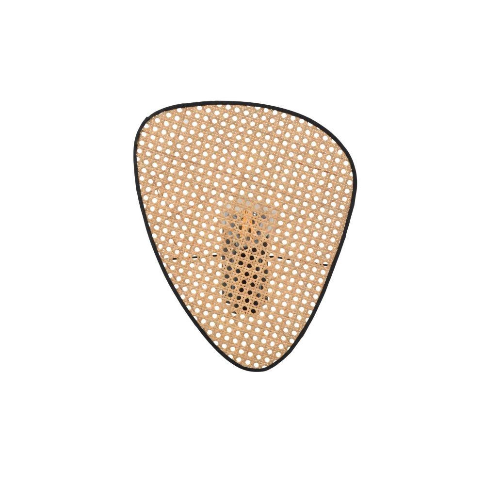 Isolierte Ansicht der Vintage-Rattan-Wandleuchte S07