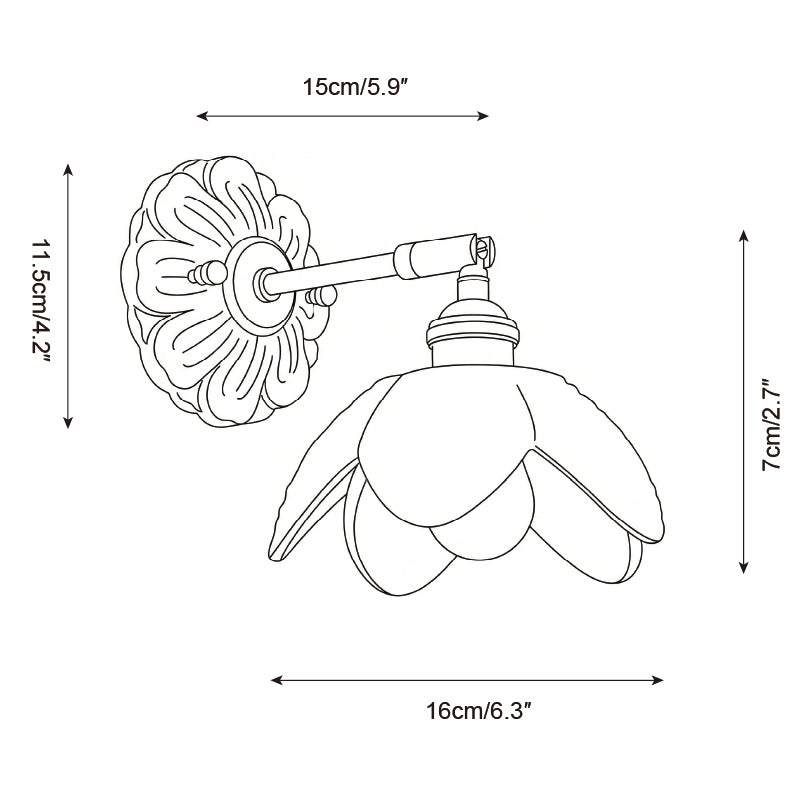 Nacre Petal Wall Lamp D326