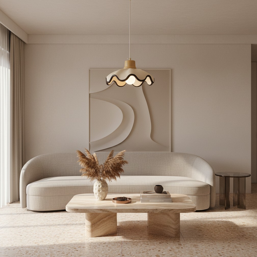 Moliro Scalloped Pendant Light - Modern Wavy Lighting for Dining Room T515