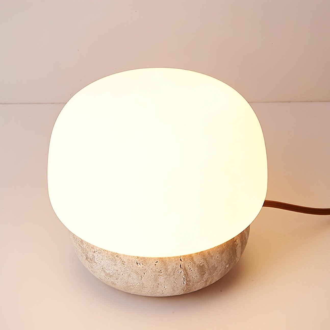 Nordic Style Round Travertine Table Lamp M73