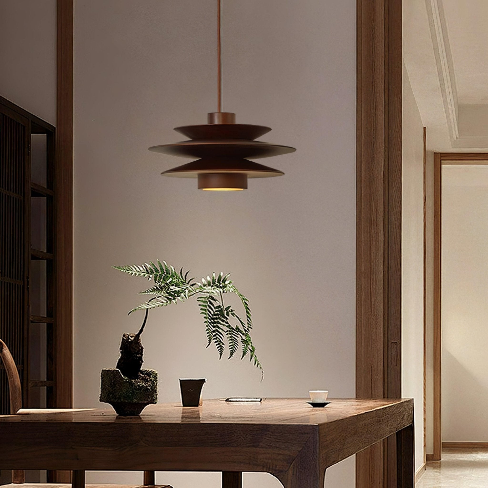 Multi Tiered Disc Pendant Lamp M484