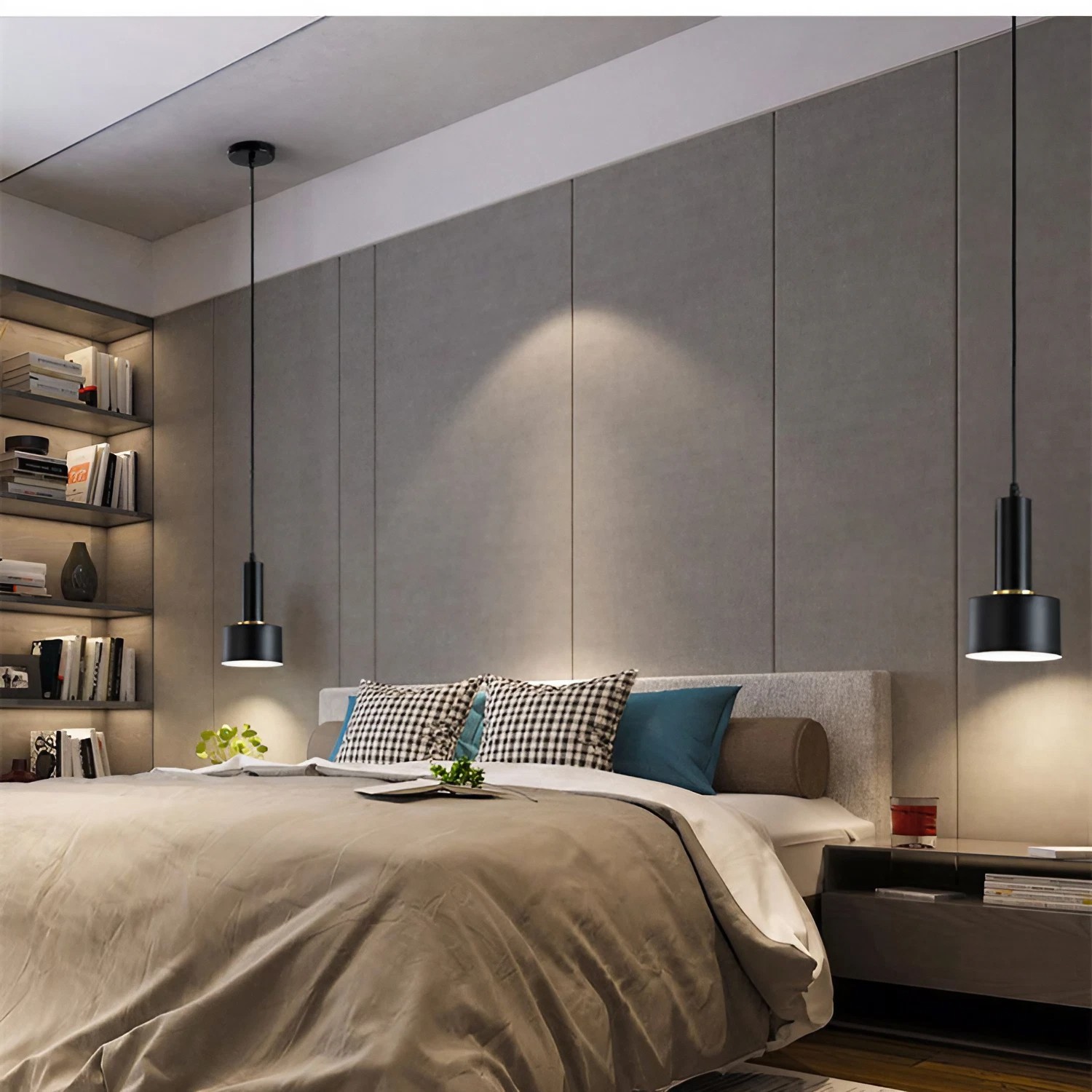 Nordic Brass Bedroom Pendant Light Modern Bar Pendant Light S95