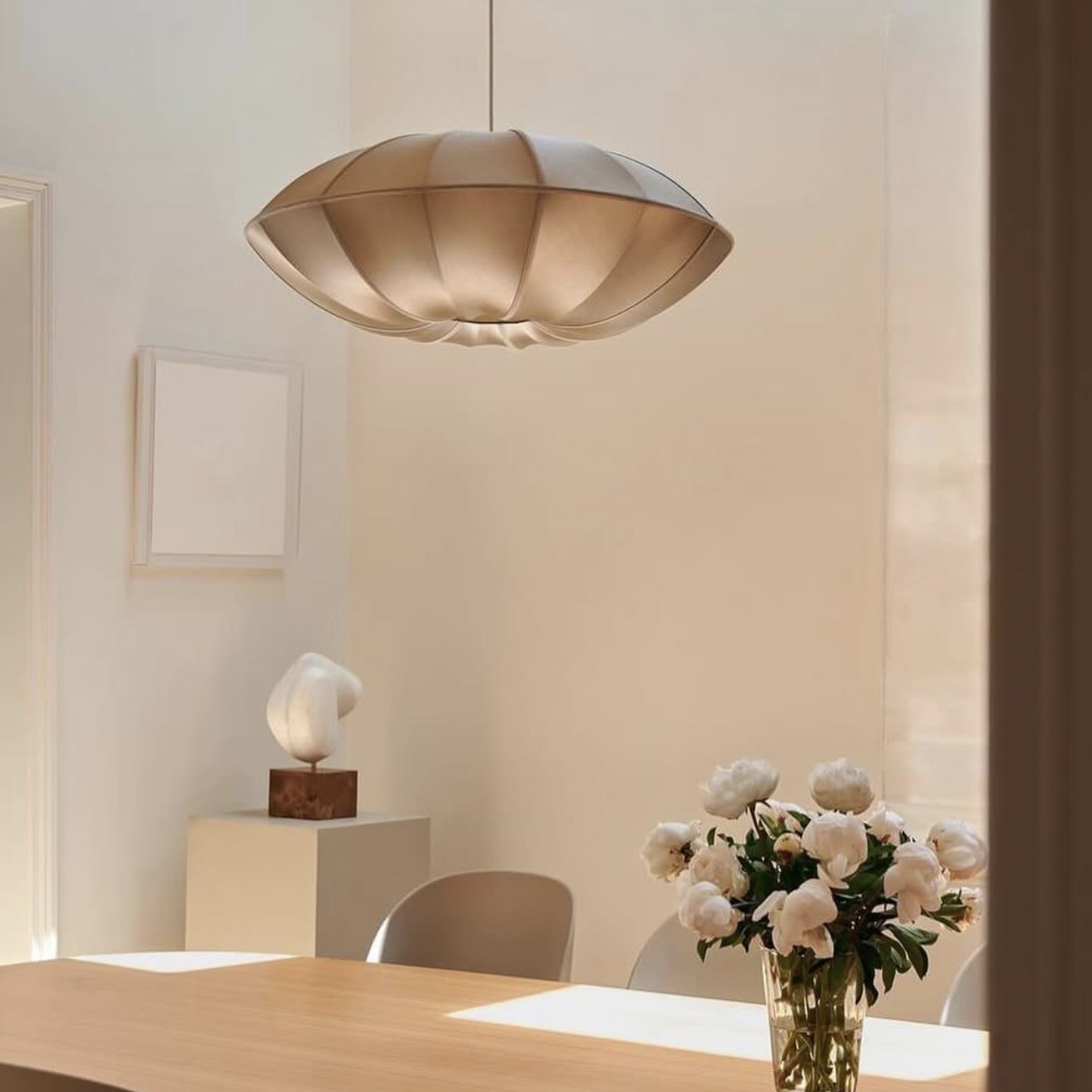 Nordic Minimalist Fabric Bubble Pendant Light S138