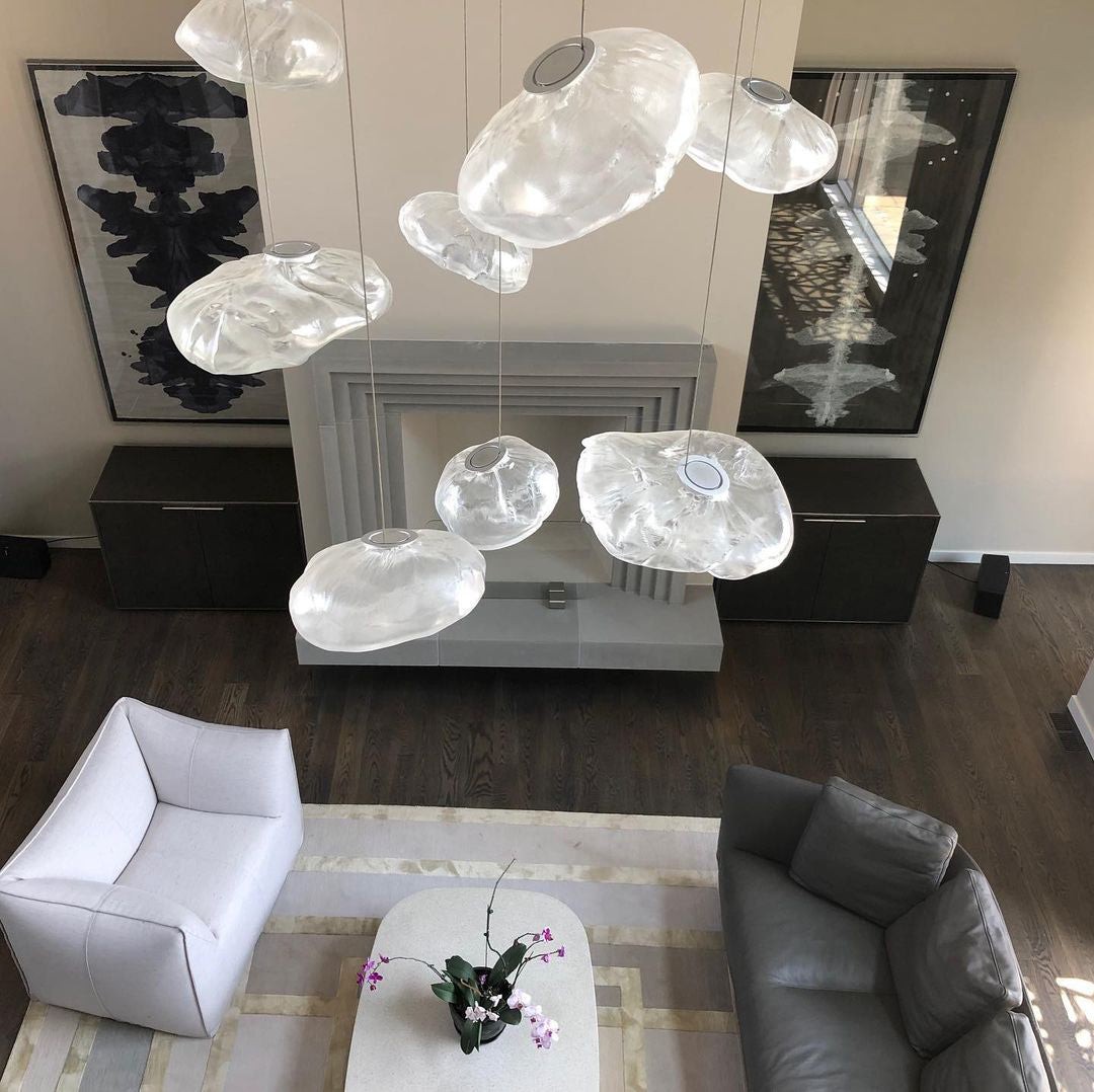Multi-Head Irregular Glass Bubble Chandelier M180