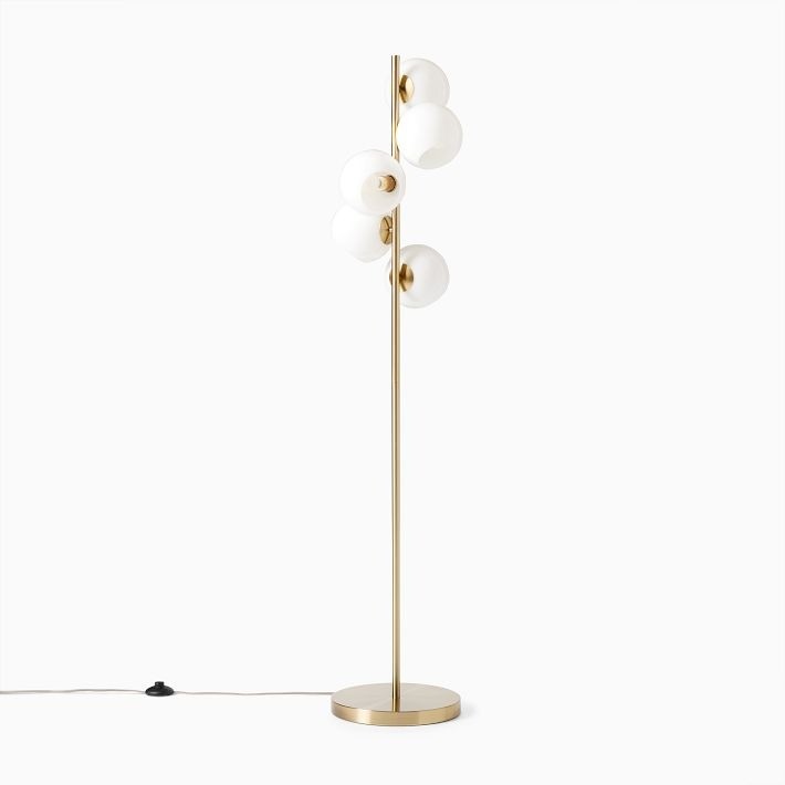 Brina Glass Multi-Light Floor Lamp - Modern Standing Light with Elegance T255