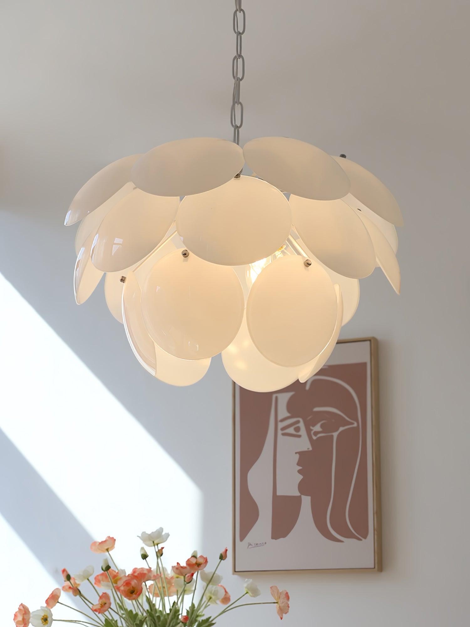 Luxury Fashion Luminous Petal Glass Chandelier M54
