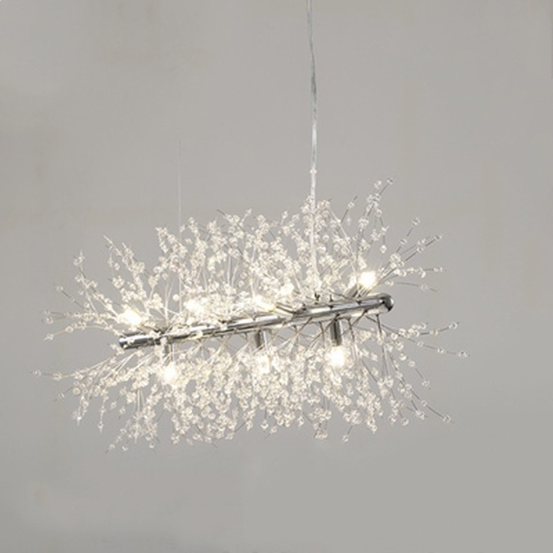 Modern Rectangular Crystal Fireworks Chandelier S15