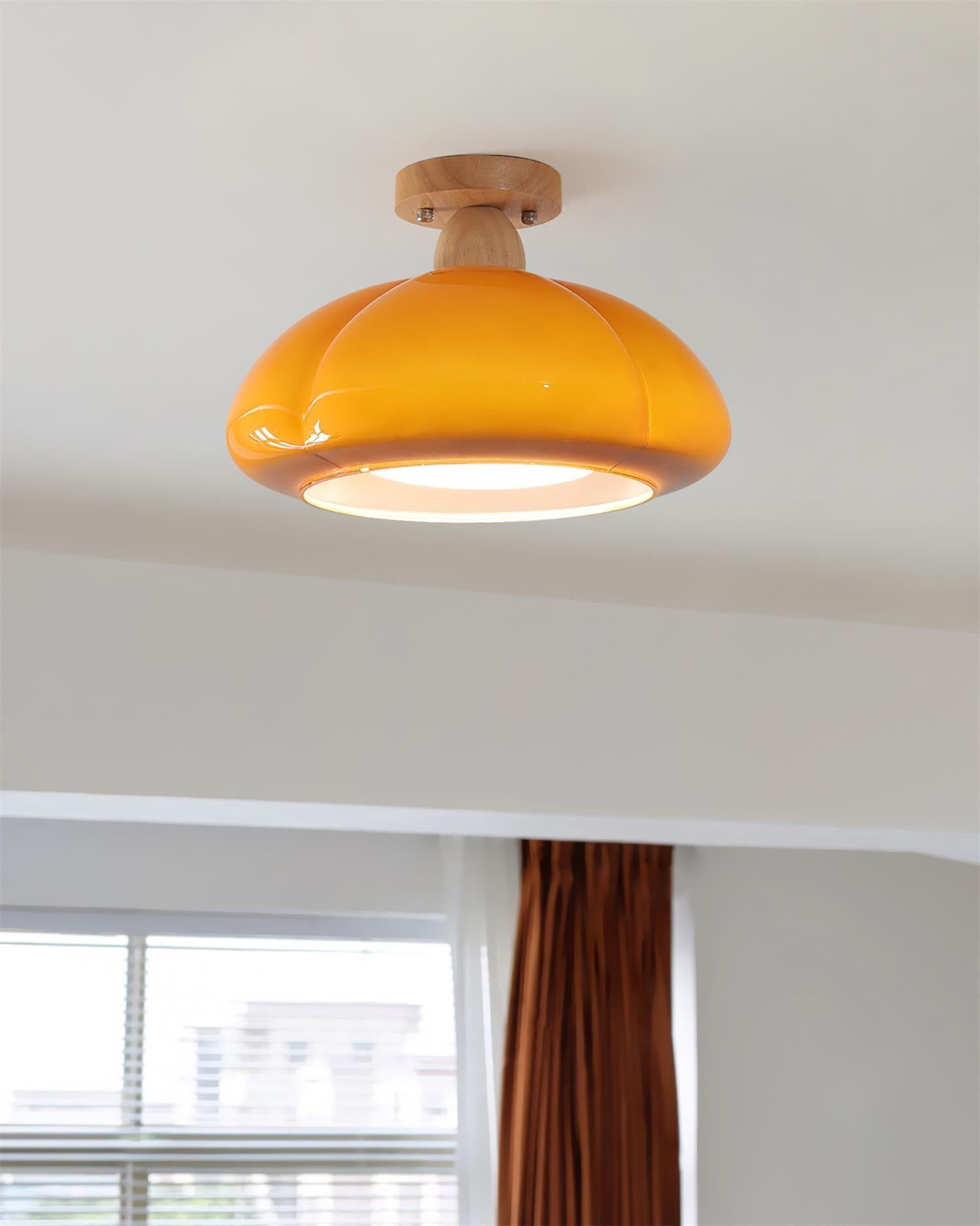 Pumpkin Glass Pendant Light For Kitchen M273