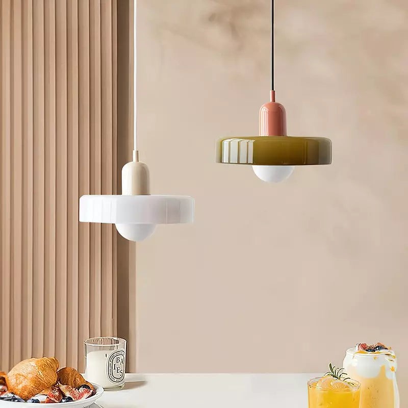 Morandi Glass Disc Orb Pendant Lamp S85