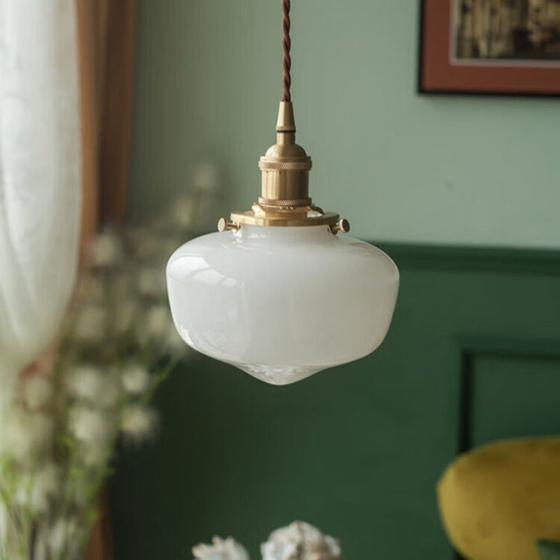 Radiant Lantern pendant unlit in a room setting