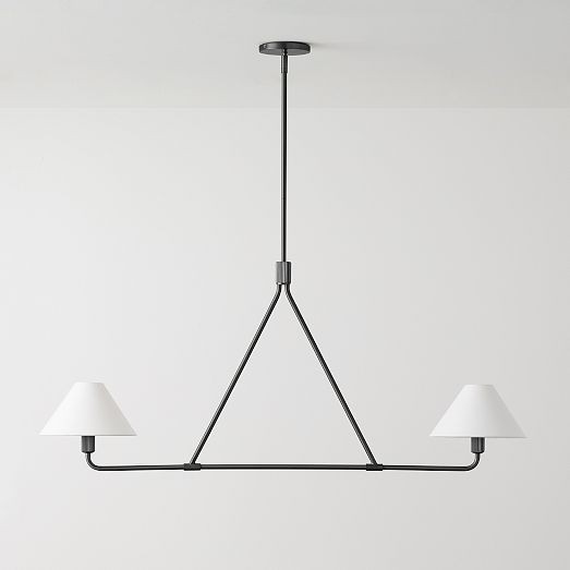 Diora Sleek Metal & Fabric Chandelier for Dining Room T038