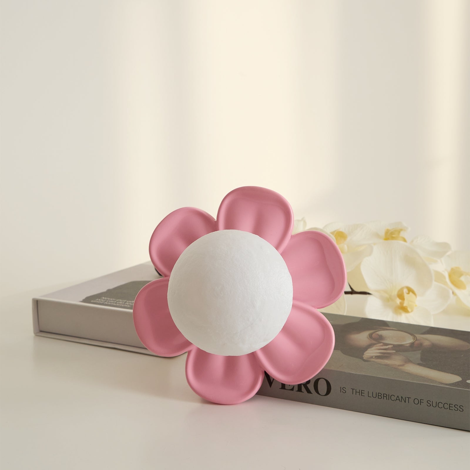 Cream Bloom Flower Ceiling Lamp D408