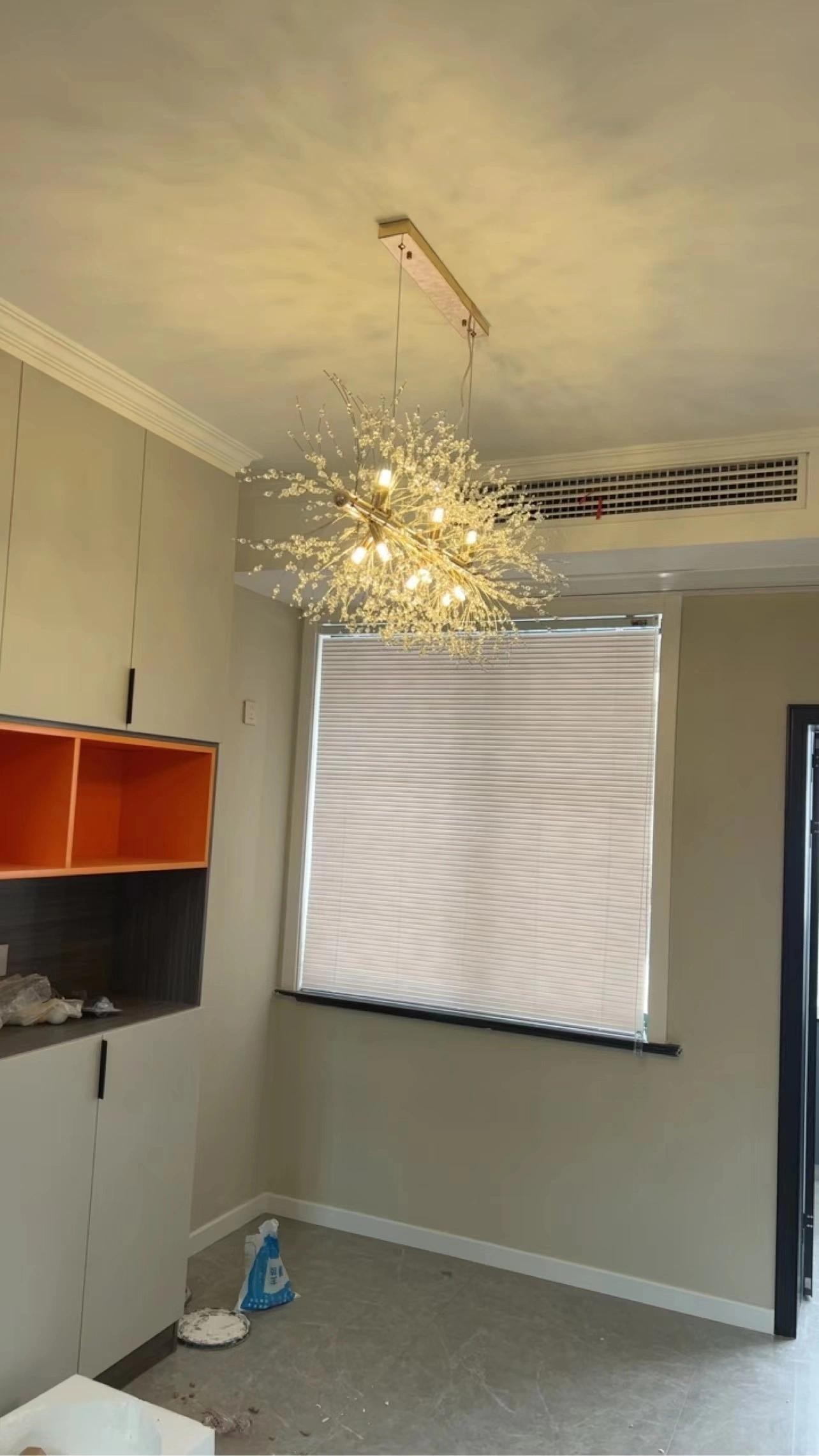 Modern Rectangular Crystal Fireworks Chandelier S15