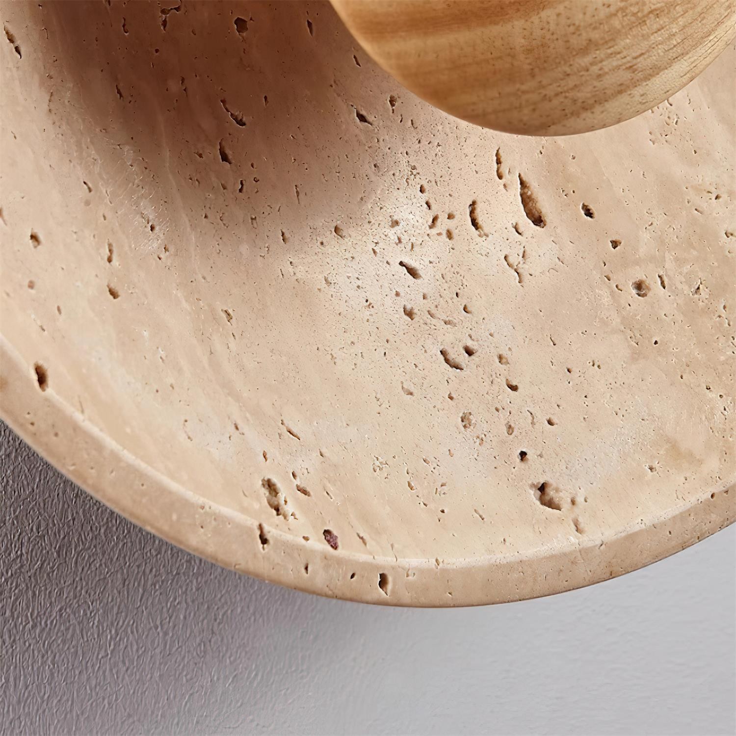 Cream Style Wooden Sphere Wall Lamp M250