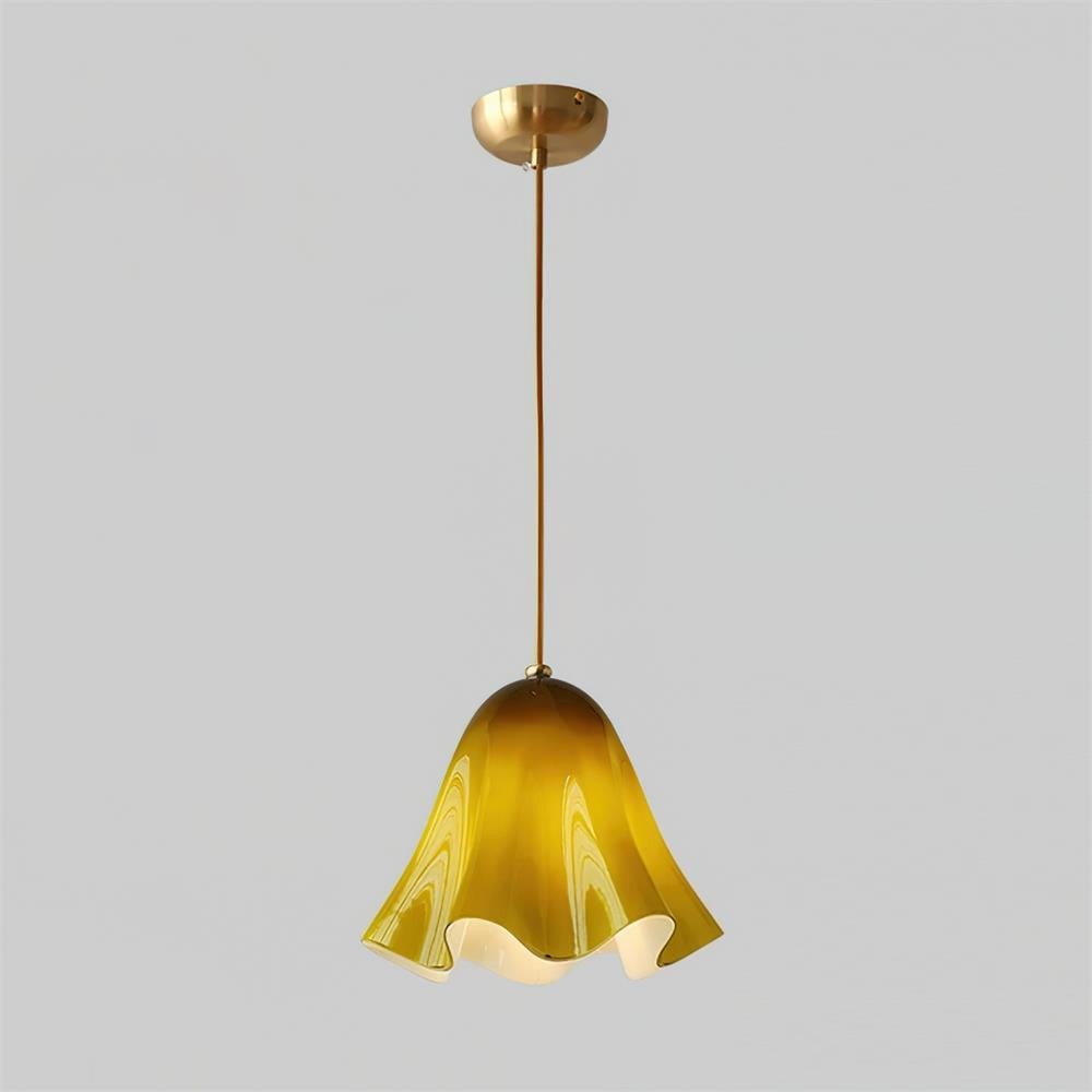 Bellina Artistic Glass Pendant Light - Modern Bloom Inspired Hanging Ceiling Lamp T279