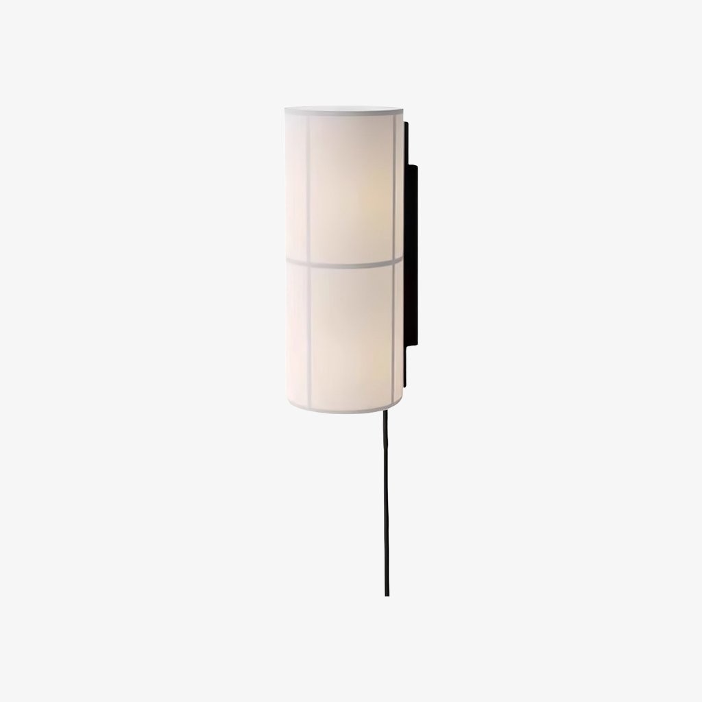 Cylume Cylinder Fabric Plug-in Wall Lamp - Minimalist Wall Sconce for Bedroom Living Room T546