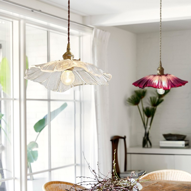 Tiffany Lotus Glass Pendant Light S55