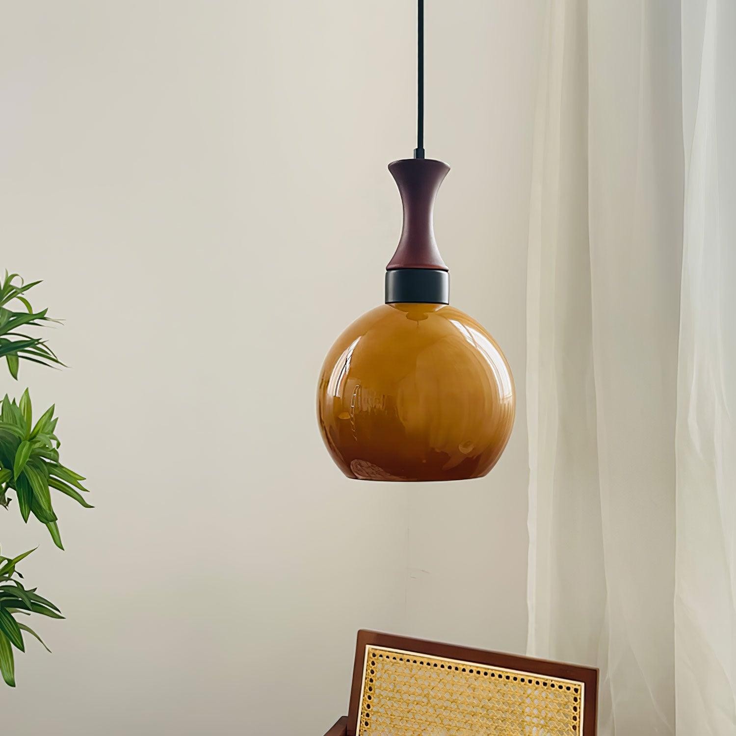 Spherical Orange Practical Luxury Pendant Lamp M39