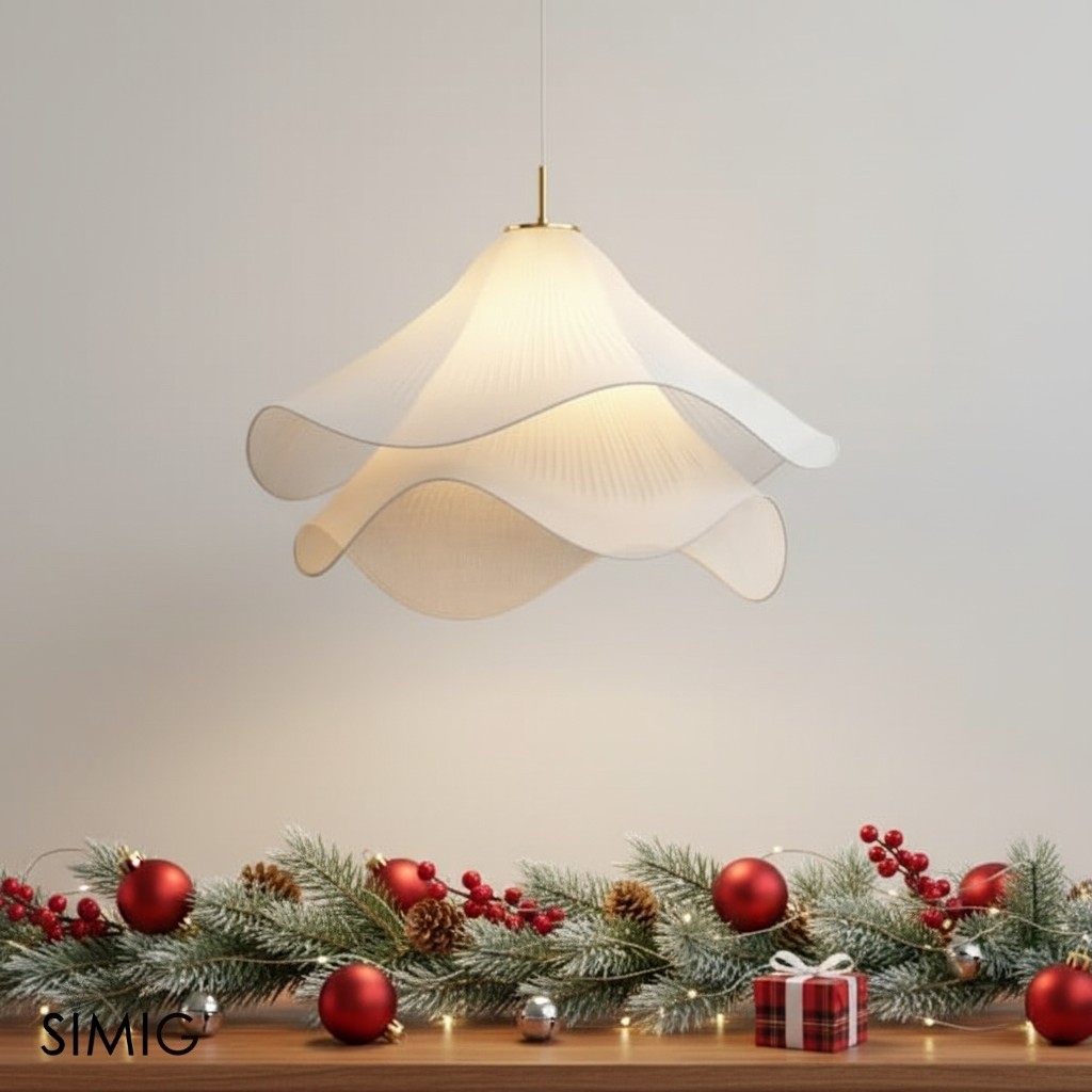 Ethereal Elegant Floral Pendant Light - Adjustable Modern Ceiling Fixture for Living Rooms T087