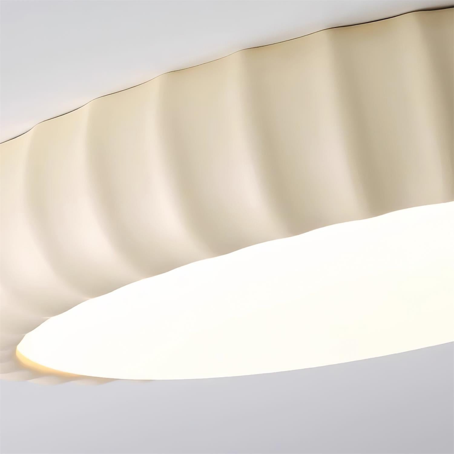 Simple Cream Style Wave Round Ceiling Light M247