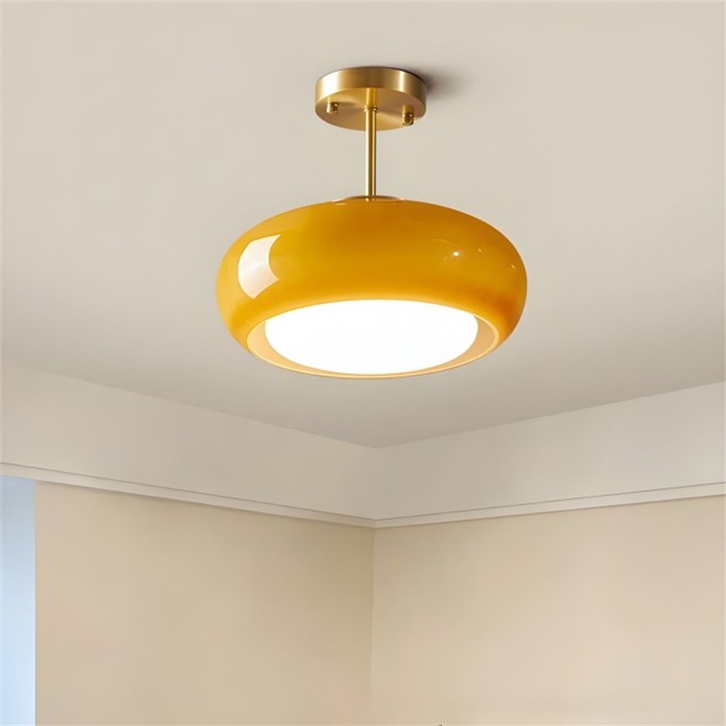Art Deco Bauhaus Glass Disc Ceiling Light S152