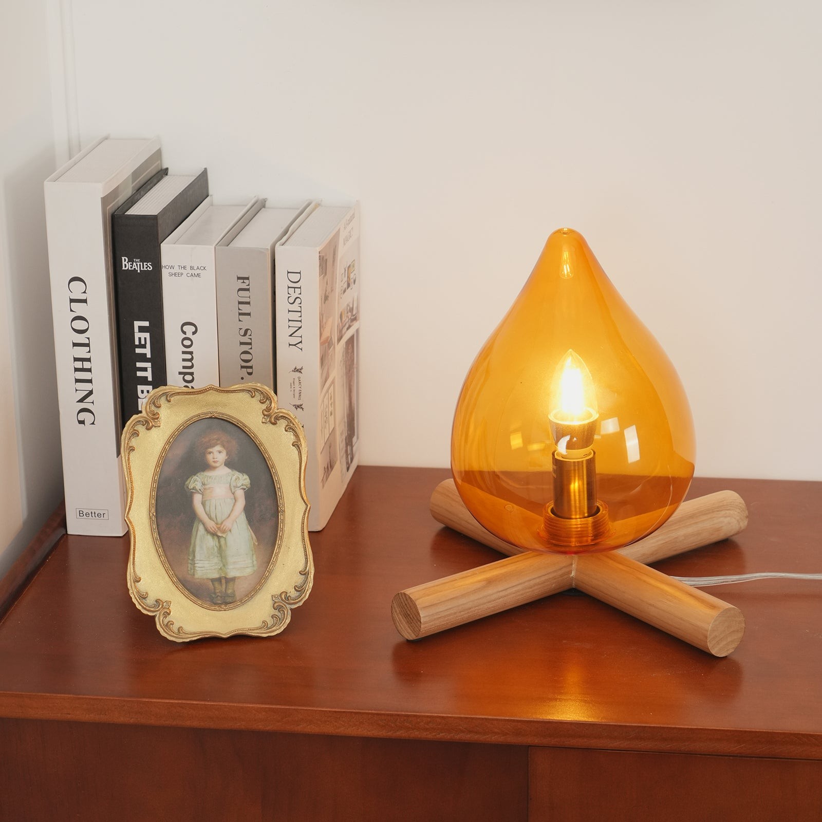 Funny Fire Shape Small Flame Table Lamp M155