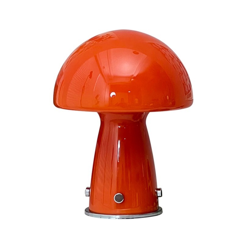 Vintage Bauhaus Glass Mushroom Table Lamp S79