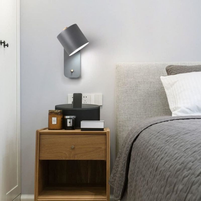 Swivel Cylinder Wall Mounted Night Light For Bedroom S27