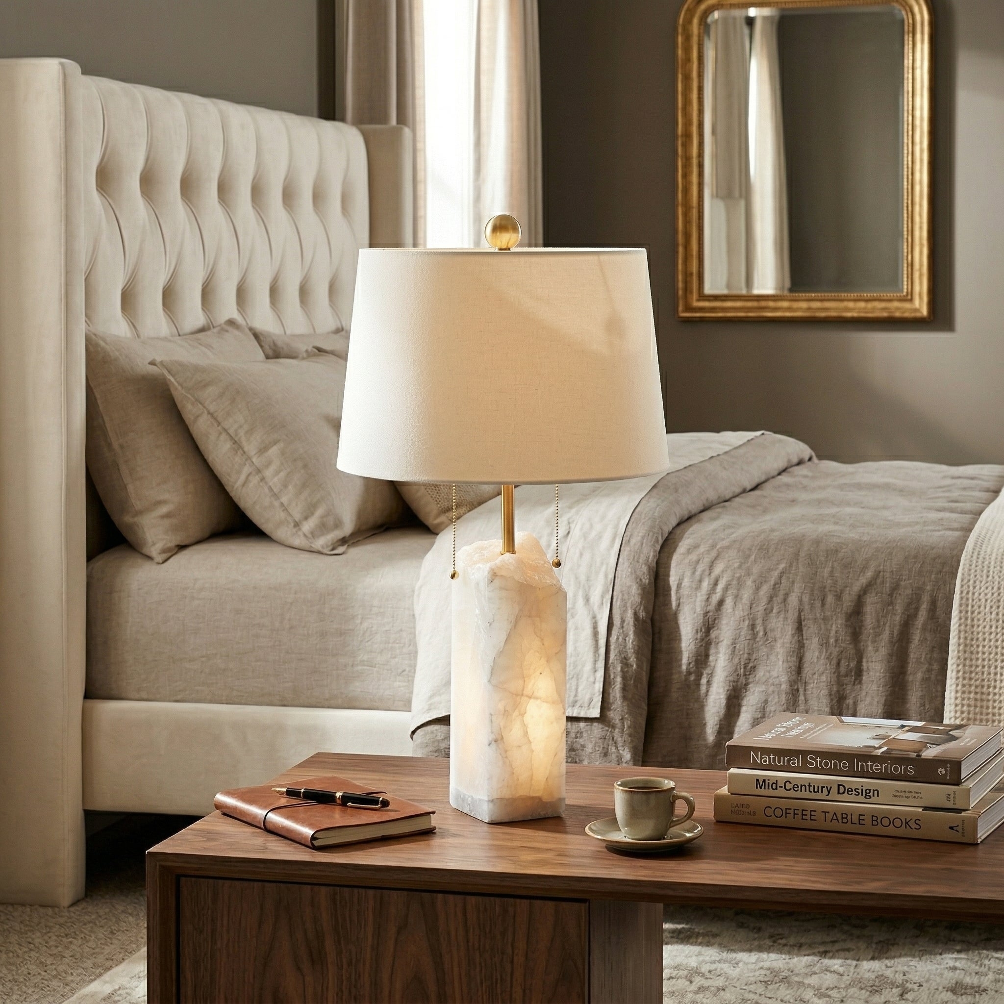Raw Alabaster Table Lamp D502