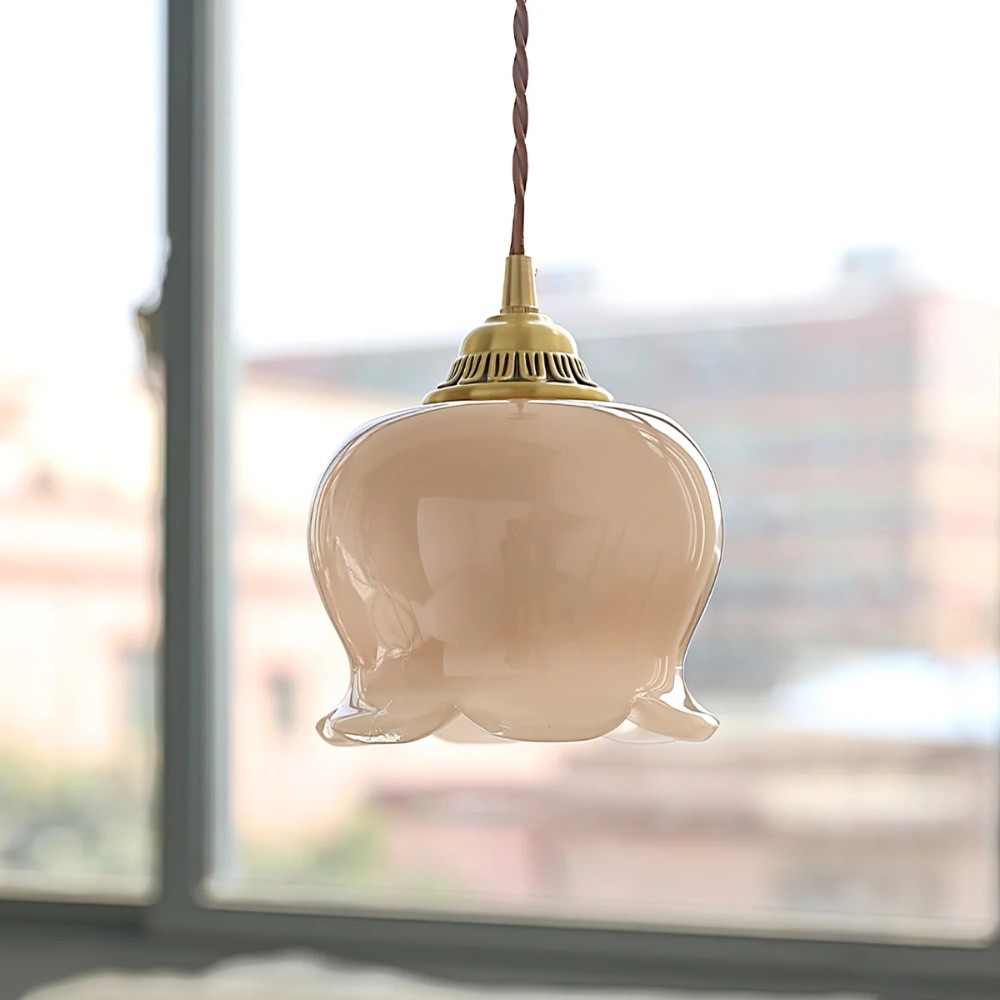 Nordic Milk Valley Flower Pendant Light S130