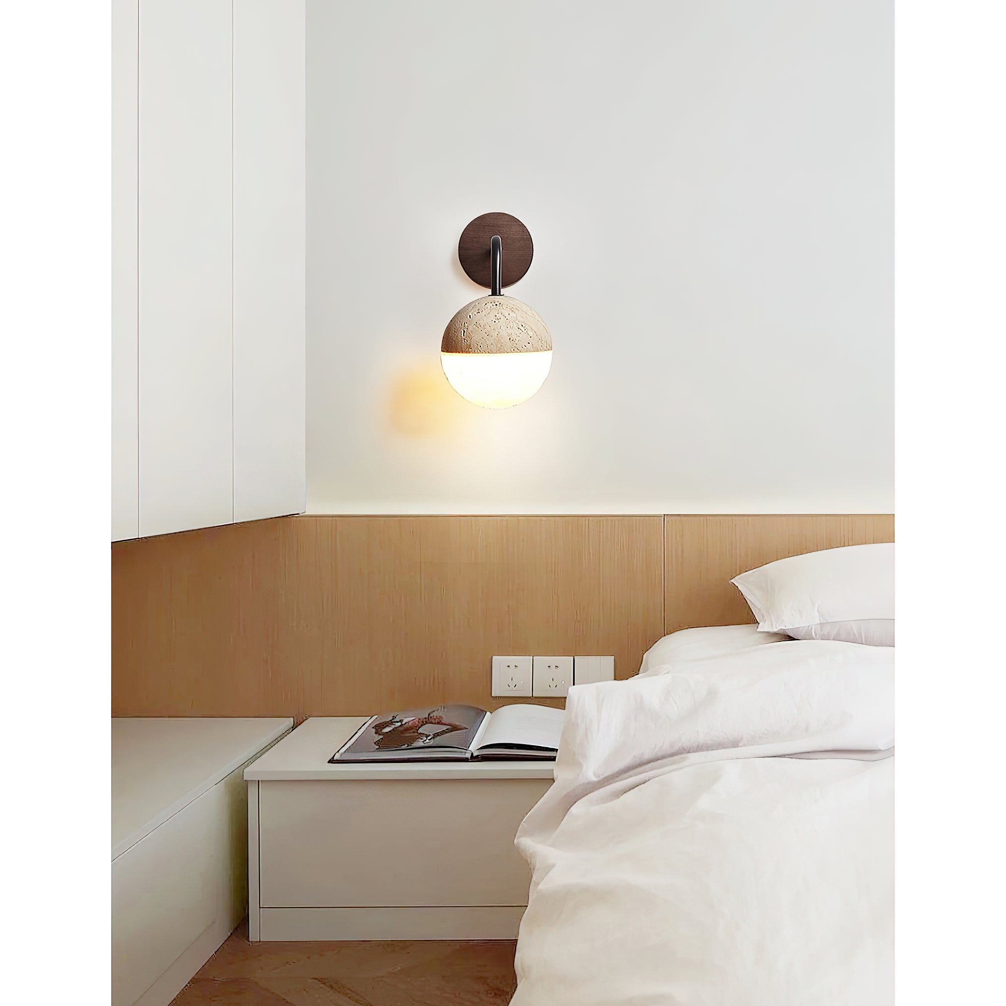 Tia Travertine Wall Lamp D662