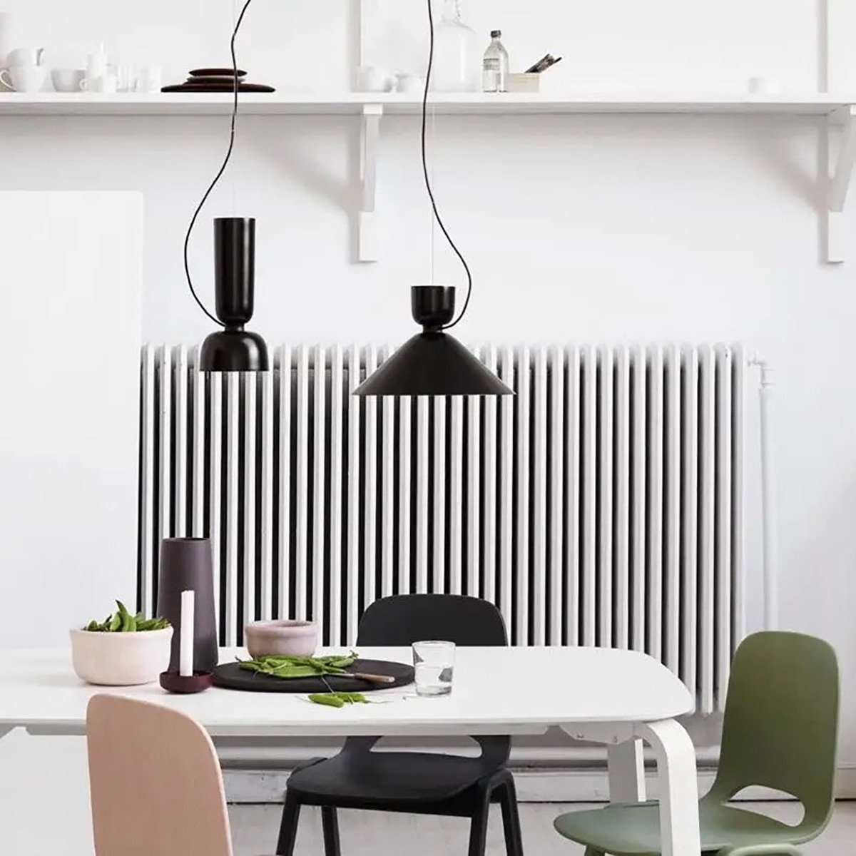 Sleek Alphabeta Pendant lamp in Vibrant Colors for Living Room S45