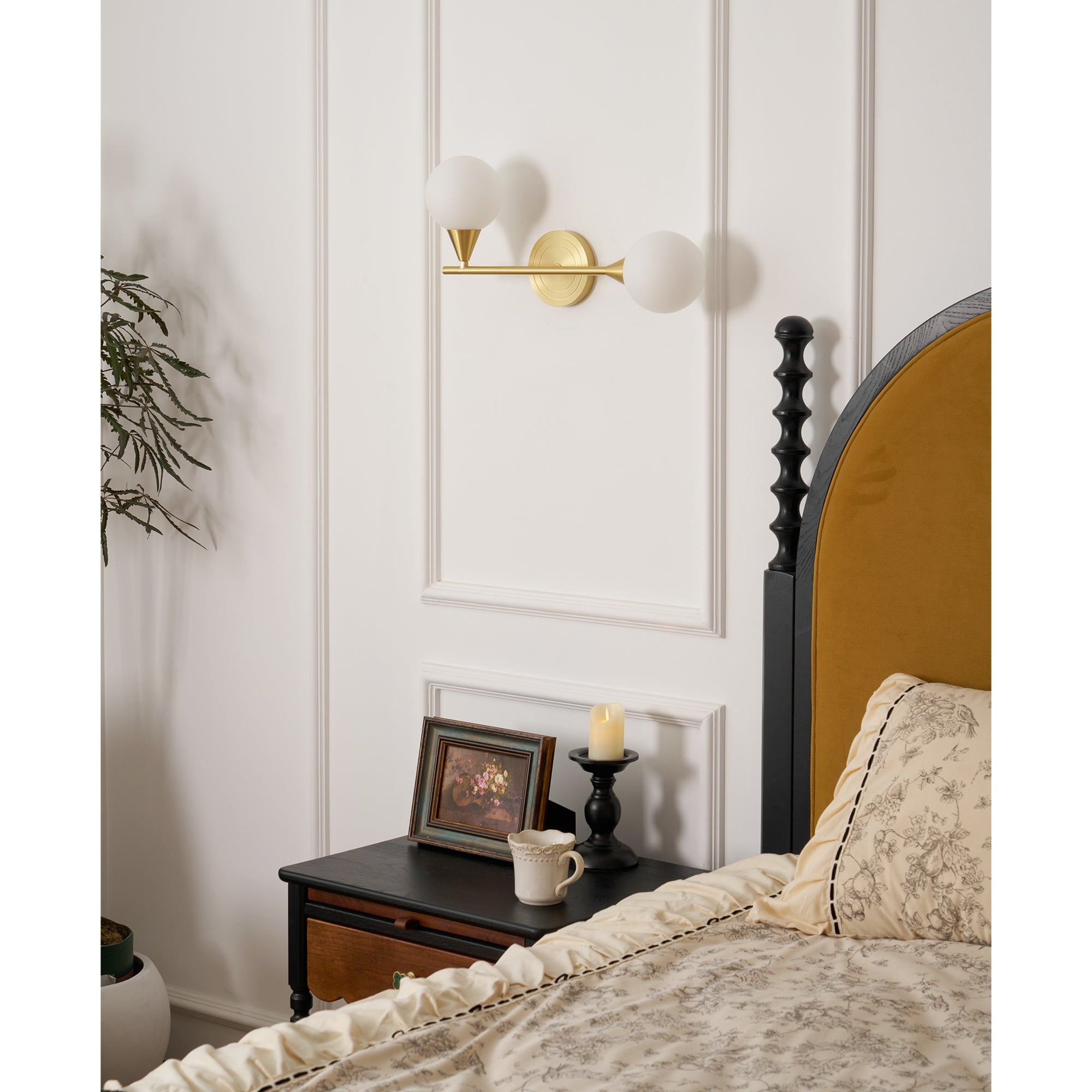 Holten Brass Armed Sconce D409