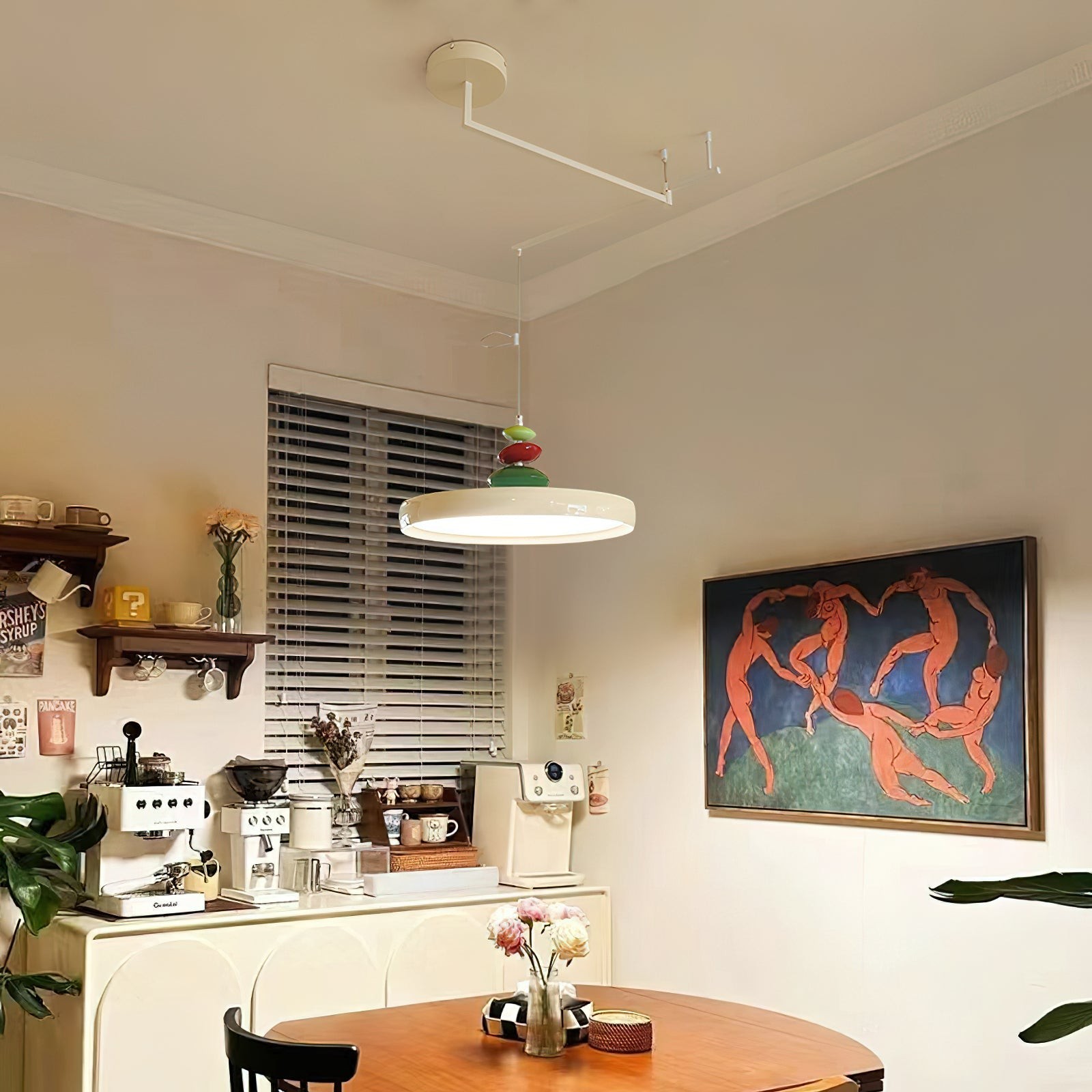 Swing Arm Stone Pendant Light M511