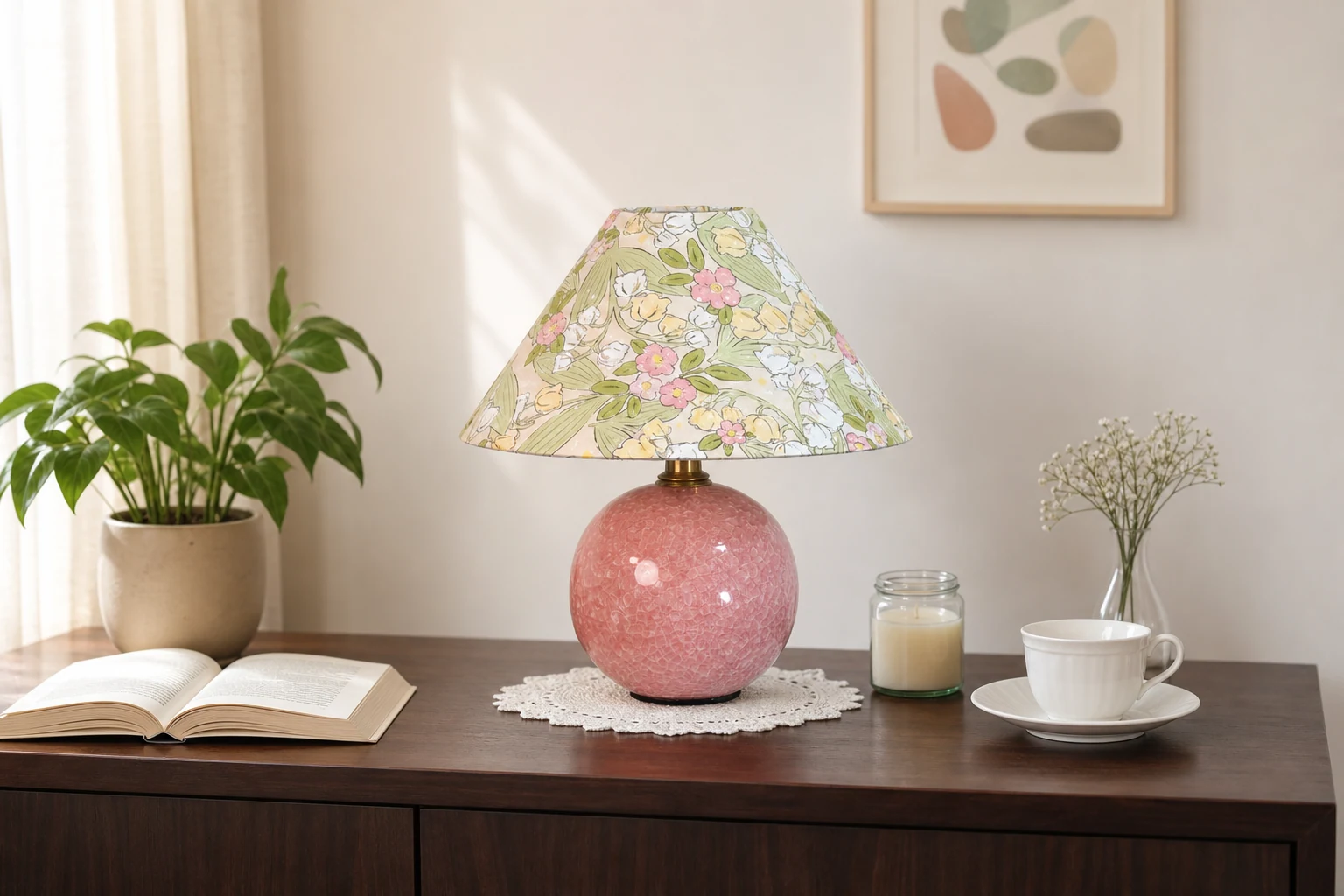 Lampa Bloomora w scenie lifestylowej z kontekstem otaczającego pomieszczenia