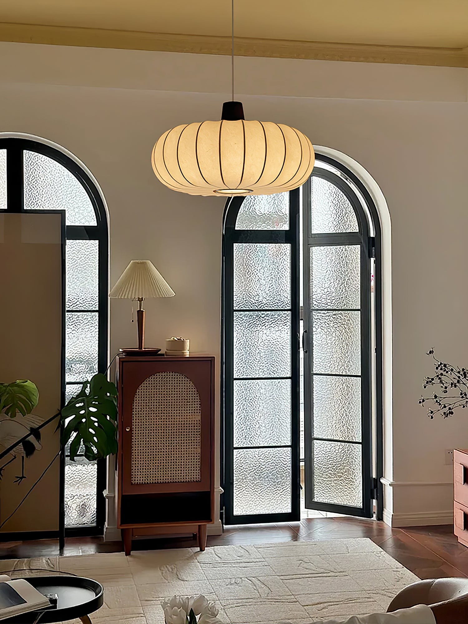 Classic Silk Lantern Pendant Light M514