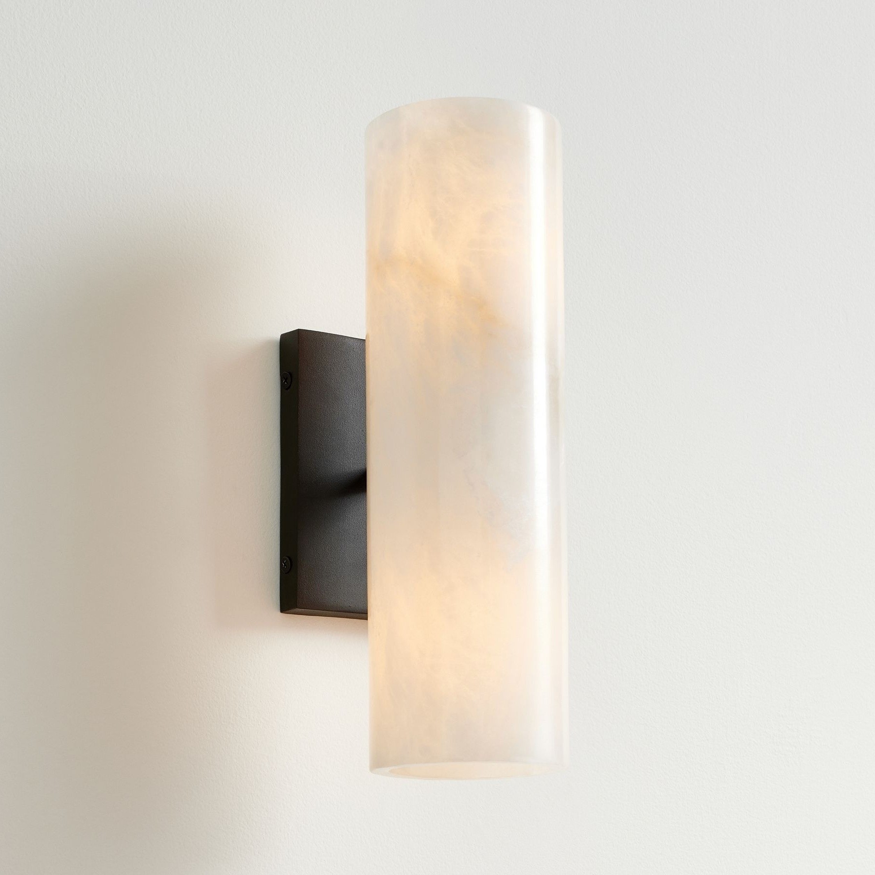 Wolvina Natural Marble Tube Sconce with Sleek Metal Details T188