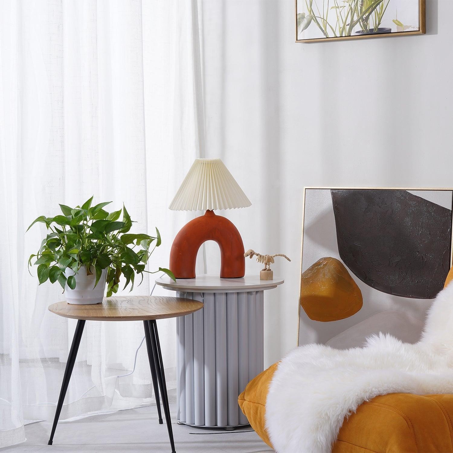 Arched Pleated Table Lamp M495