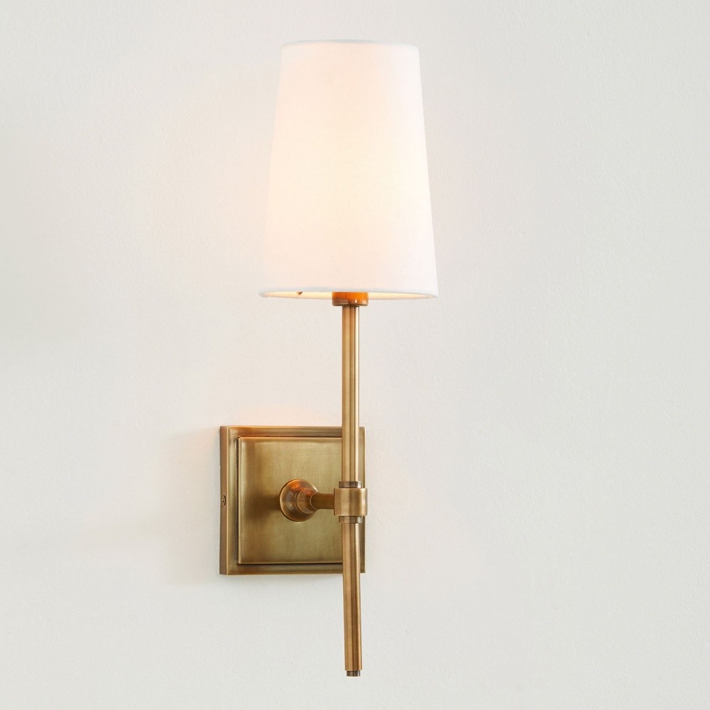 Derlina White Linen Shades Wall Lamp – Retro Metal Multi-Head Lighting Fixture T273