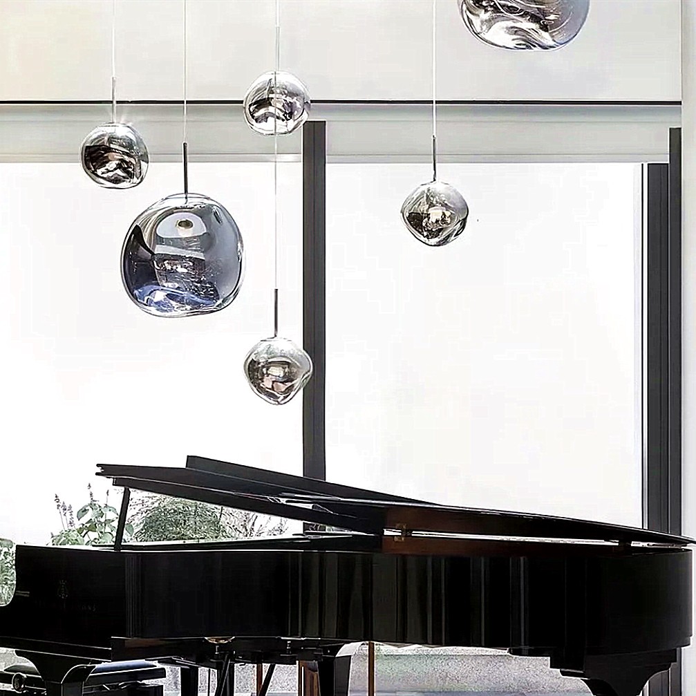 Dynamic Surface Pendant Light For Living Room S09