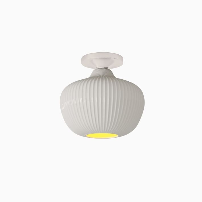 Rivrona Glass Flush Mount Ceiling Light - Modern Champagne Globe Design T107