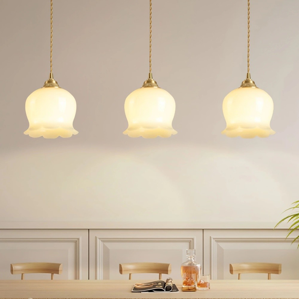 Nordic Milk Valley Flower Pendant Light S130