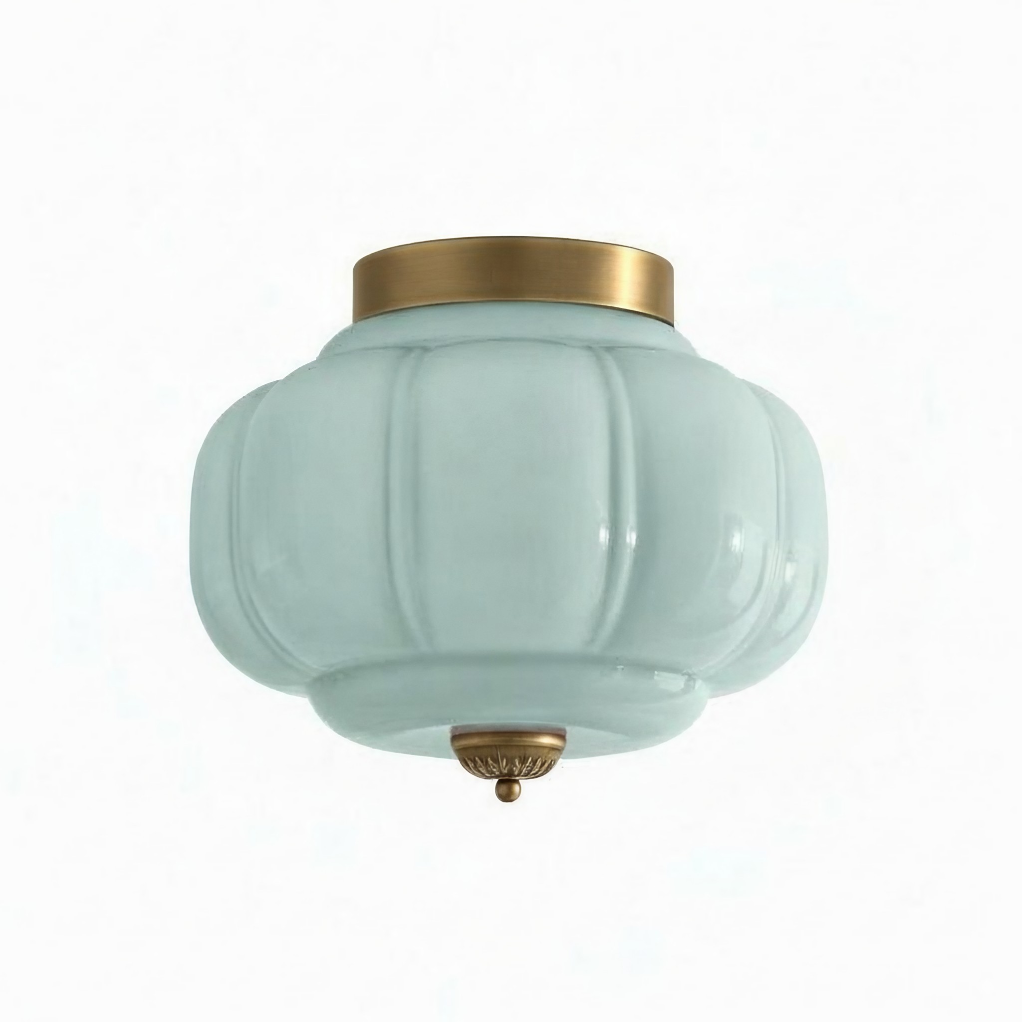 Eloise Retro Milk Glass Semi Flush Mount Ceiling Light G55
