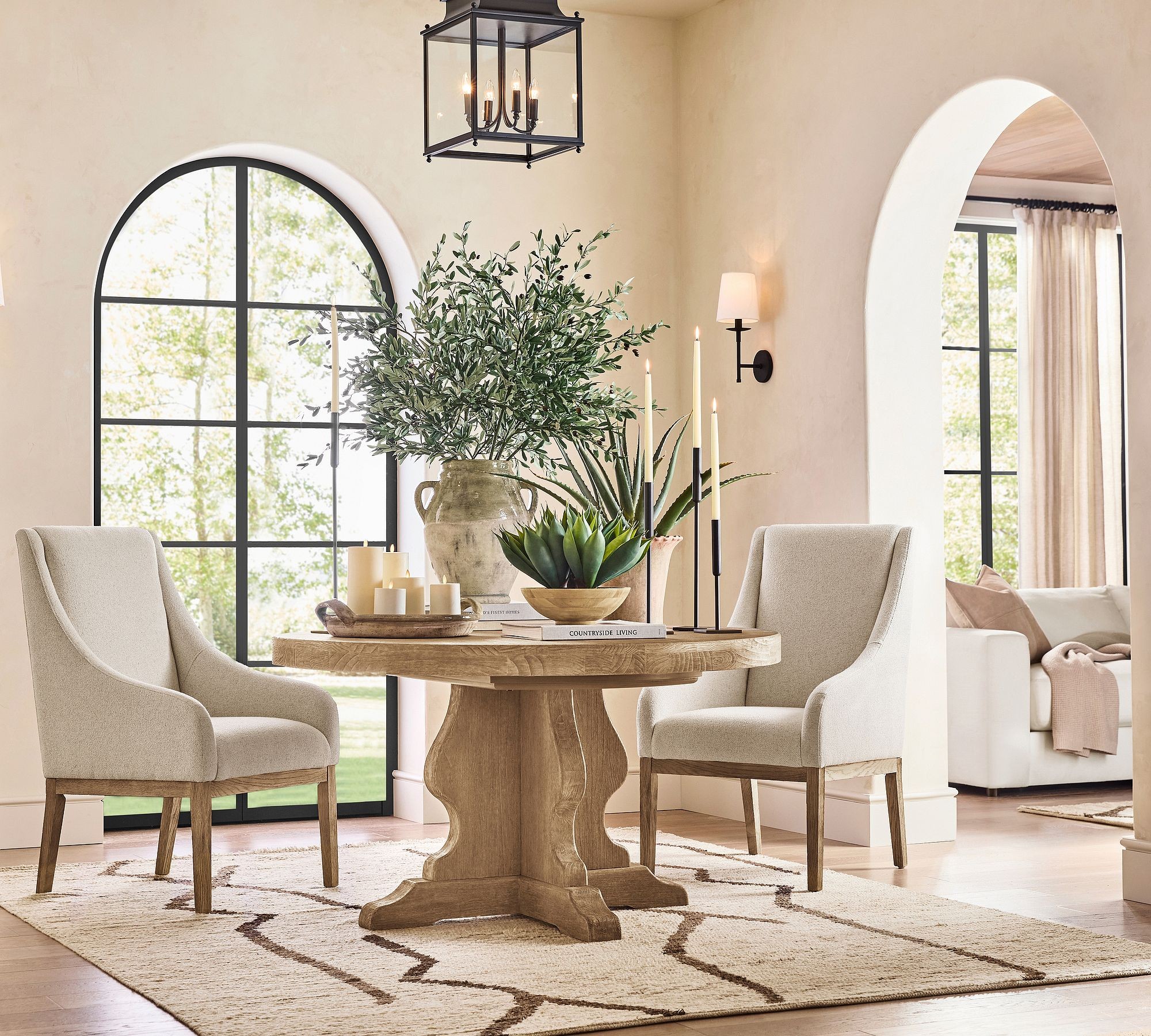 Yolvira Modern Outdoor Lantern Pendant - Metal Hanging Light for Exteriors T175